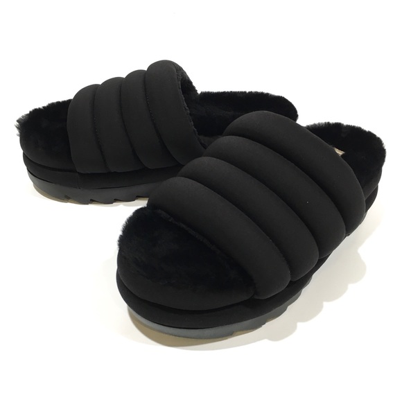 UGG Maxi Slide Platform Puffer Sandals -Black -Women’s US 7 -NEW - Picture 6 of 7